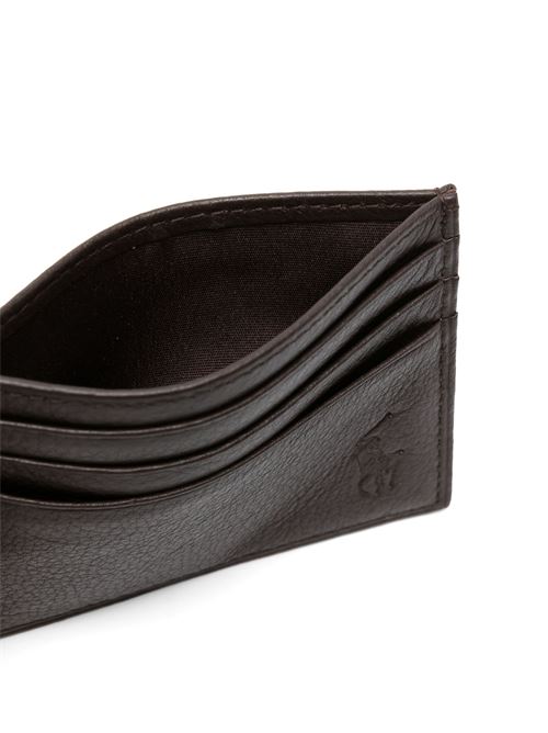 Pebbled leather card holder POLO RALPH LAUREN | 405913722001